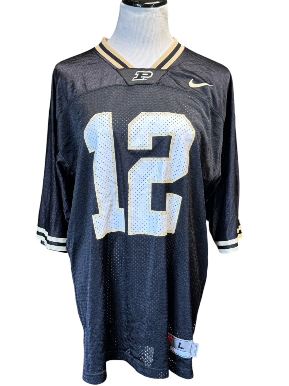vintage 90’s Nike Purdue Boilermakers #12 NCAA football jersey SZ L